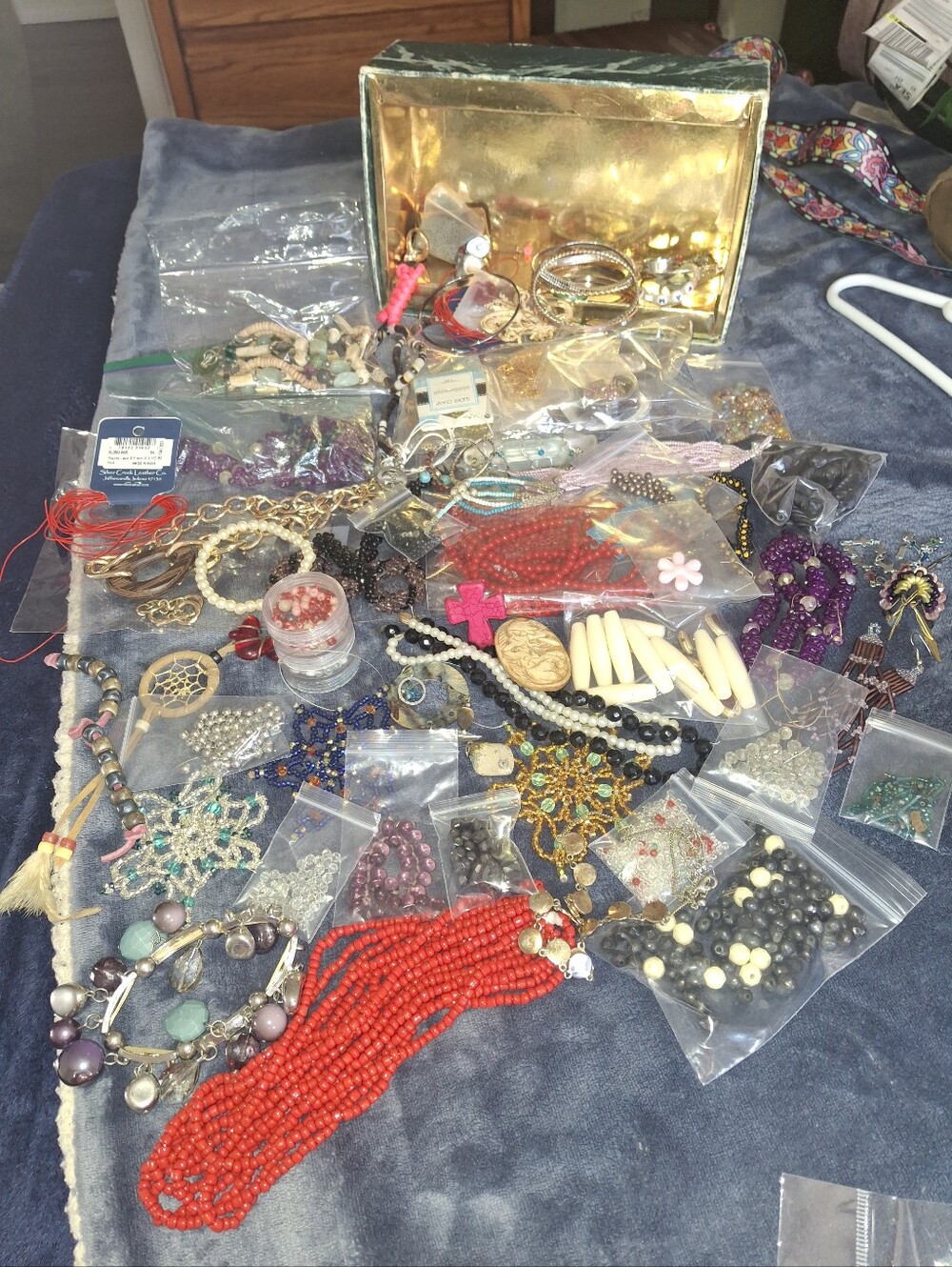 Assorted Women’s Crafters Jewelry Lot - Red Beaded Necklace & Mixed Colors